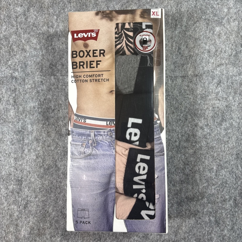 Levi's Men's Boxer Brief High Comfort Cotton Stretch  (5-Pack) XL